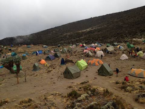 Image Title: A high Camp on Kilimanjaro. [Photo: Open Door Travelers]