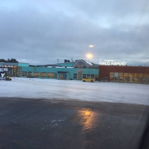 Image Title: Ivalo Airport (IVL) mid-day in November 2015 [Photo: Open Door Travelers]