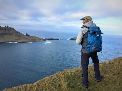 Image Title: Hiking the Old Postman Trail in the Faroe Islands [Photo: Open Door Travelers]