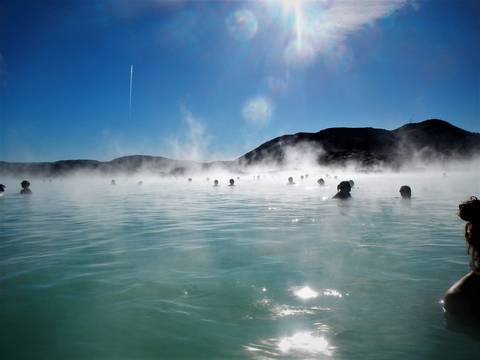 Image Title: A sunny day at the Blue Lagoon. [Photo: Open Door Travelers]