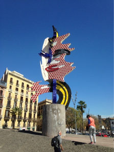 Image Title: Barcelona was the site of the 1992 Summer Olympics and this art still  Stands on the waterfront